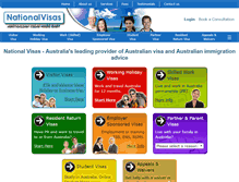 Tablet Screenshot of nationalvisas.com.au